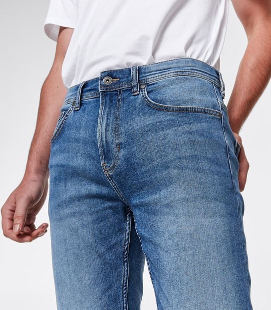 DENIM Phoenix Slim Tapered Jeans - Bright Blue