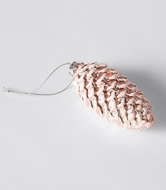 Winter Wonderland Pine Cone Glass Hanging Ornament