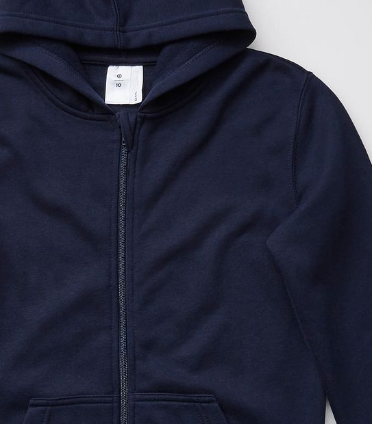 Zip Through Fleece Hoodie - Navy