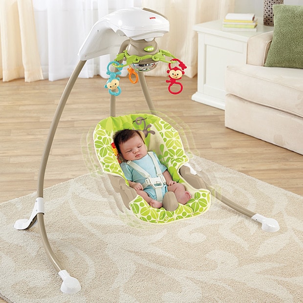 Fisher price cradle n swing target top