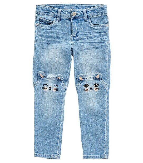 Bunny Knee Blue Denim Jeans