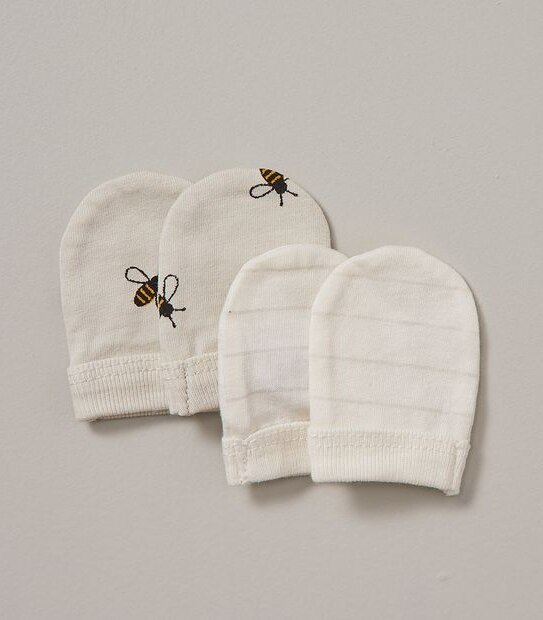 2 Pack bub. Organic Cotton Newborn Mittens Target Australia