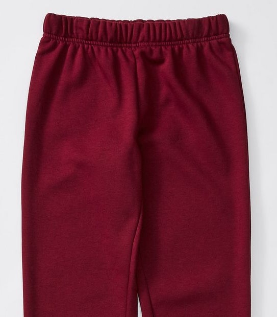 Fleece Cuffed School Trackpants - Burgundy