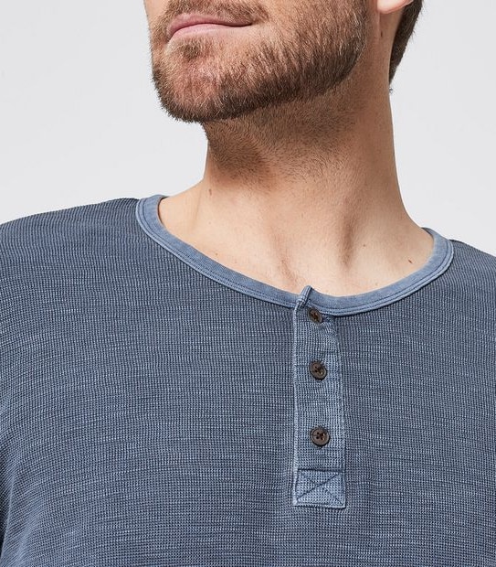 Slub Waffle Long Sleeve Top