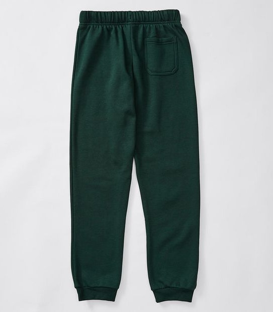 Fleece Cuffed School Trackpants - Green