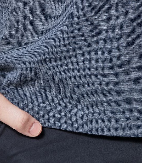 Slub Waffle Long Sleeve Top