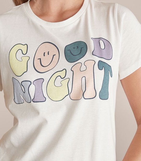 Womens Happy Face Cotton Pyjama Set