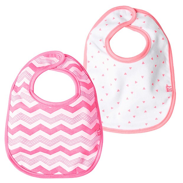 Pack of 2 Toddler Bibs Chevron Pink Target Australia