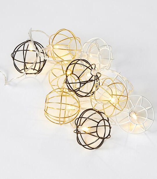 Target 10 LED Metal Geo Ball Lights