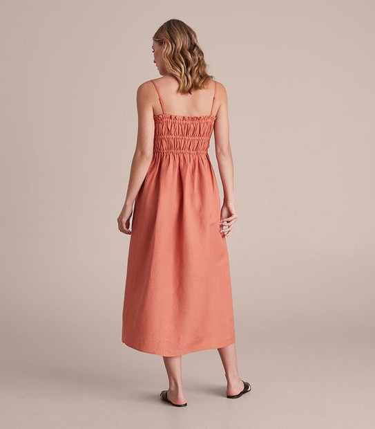 Preview Shirred Midi Sundress