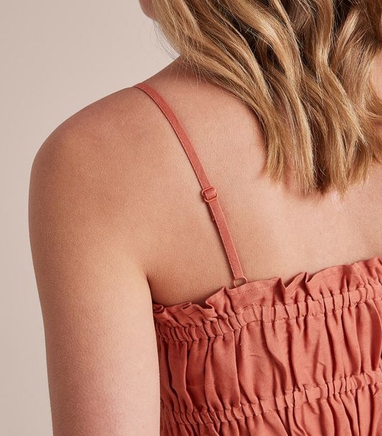 Preview Shirred Midi Sundress