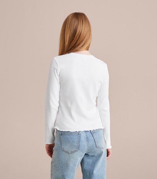 Rib Long Sleeve Top
