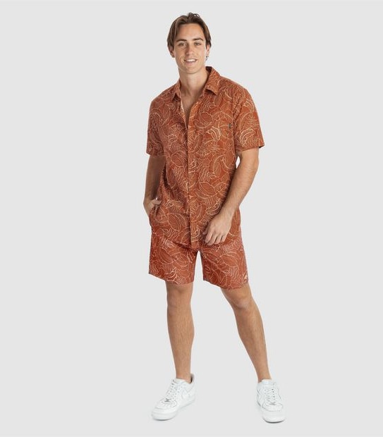 Piping Hot Banana Leaf Print Shirt
