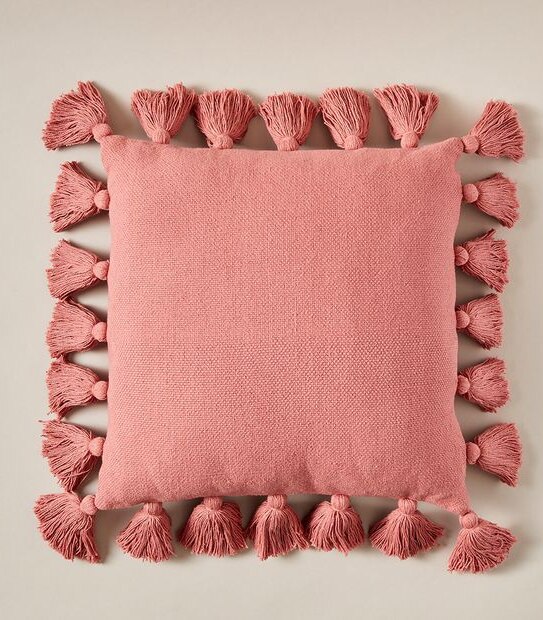 Textured Tassel Cushion