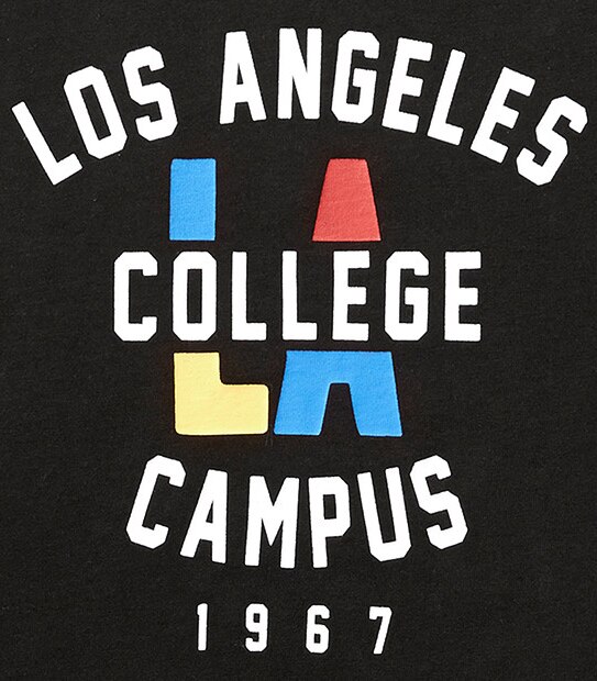 Short Sleeve Los Angeles Text Print T-Shirt