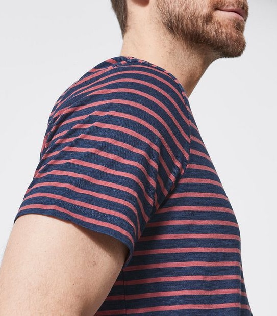Stripe T-Shirt - Red & Indigo