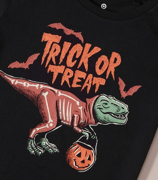 Halloween Glow-In-The-Dark Dinosaur T-shirt