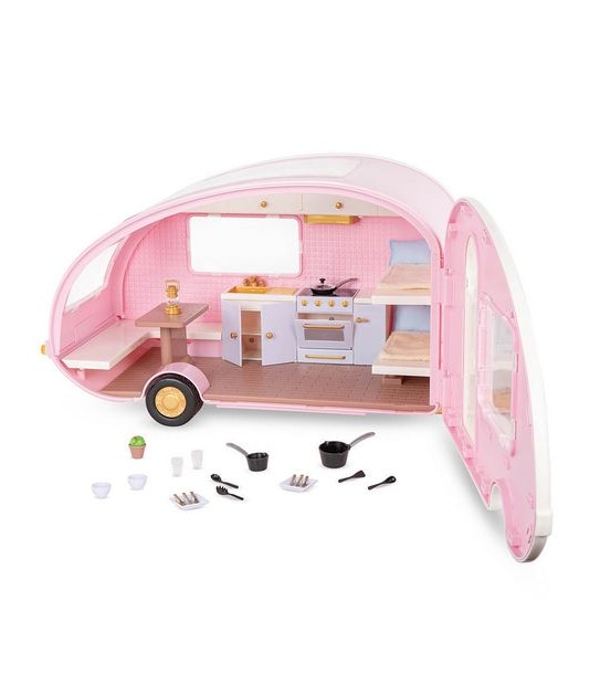 Lori Roller Glamper - Pink Camper for 15cm Dolls