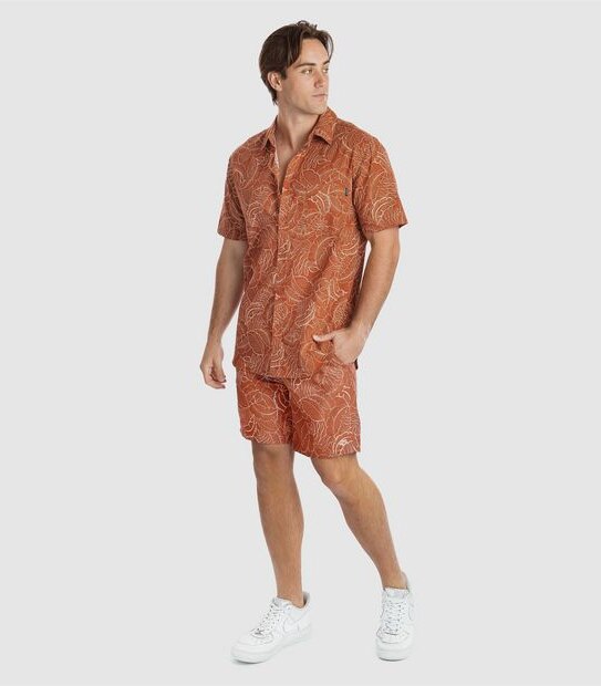 Piping Hot Banana Leaf Print Shirt