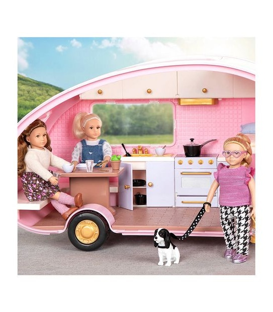 Lori Roller Glamper - Pink Camper for 15cm Dolls