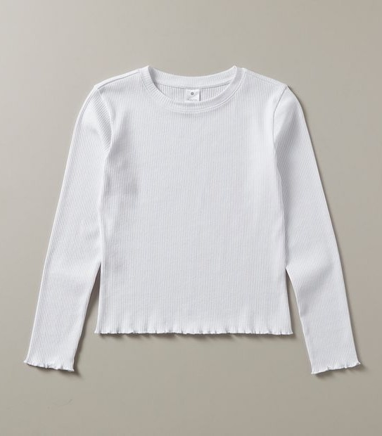 Rib Long Sleeve Top