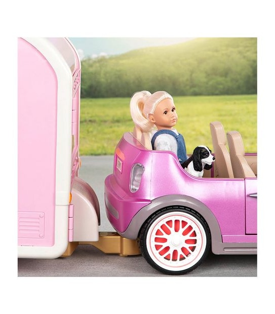 Lori Roller Glamper - Pink Camper for 15cm Dolls