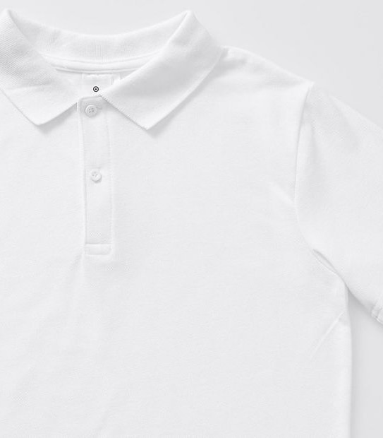 Short Sleeve School Polo Top - White