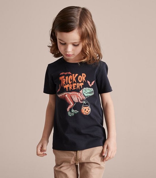 Halloween Glow-In-The-Dark Dinosaur T-shirt