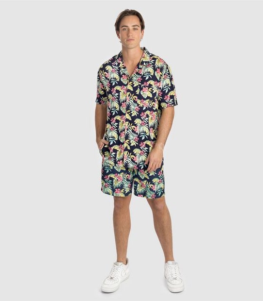 Piping Hot Palms Resort Shirt