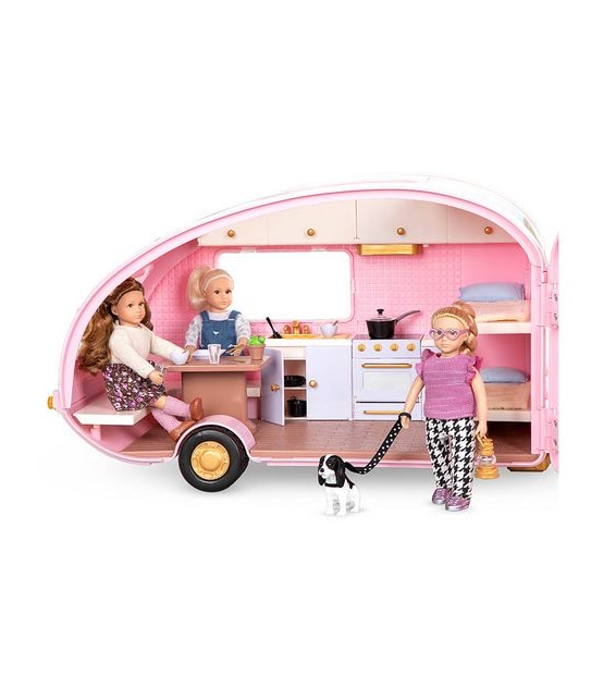 Lori Roller Glamper - Pink Camper for 15cm Dolls