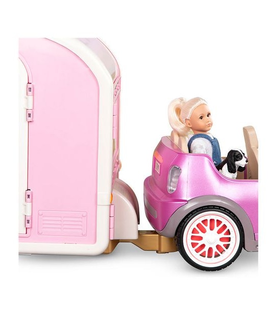 Lori Roller Glamper - Pink Camper for 15cm Dolls