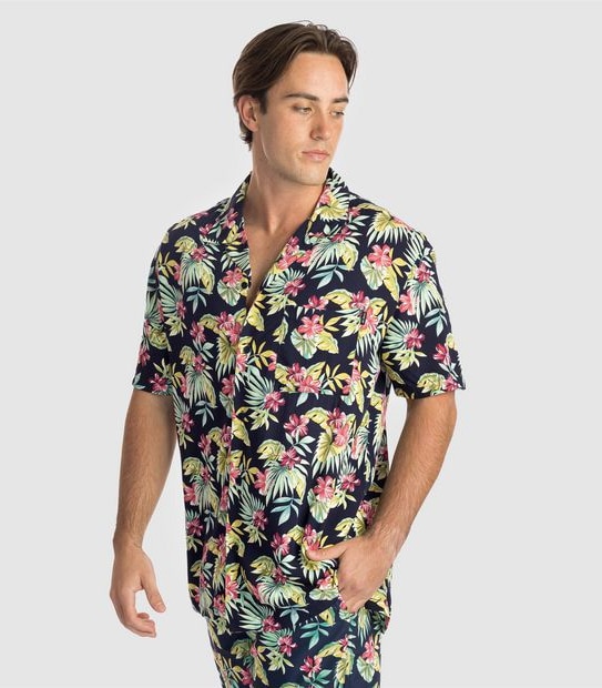 Piping Hot Palms Resort Shirt