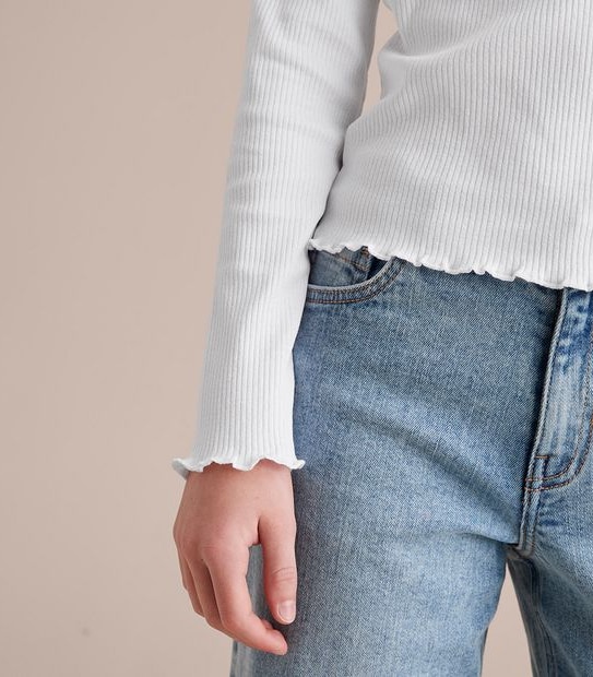 Rib Long Sleeve Top