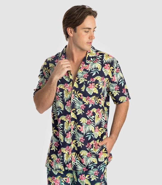 Piping Hot Palms Resort Shirt