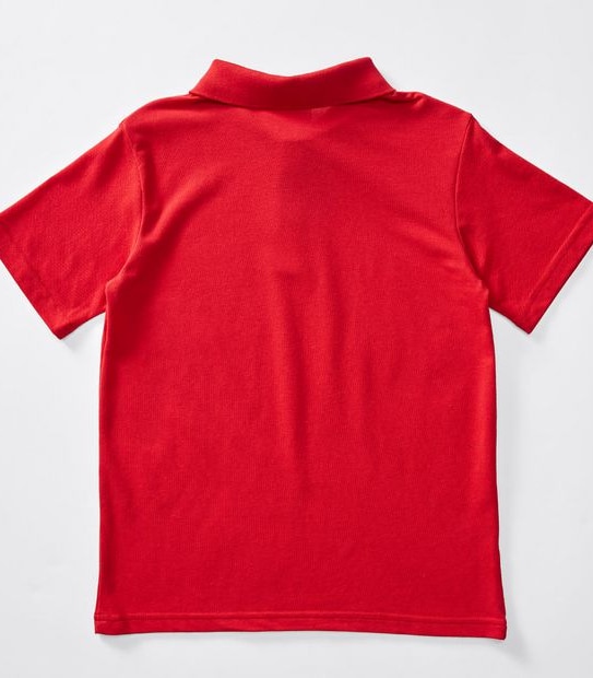 Short Sleeve School Polo Top - Red