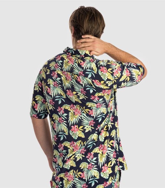 Piping Hot Palms Resort Shirt