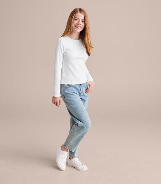 Rib Long Sleeve Top