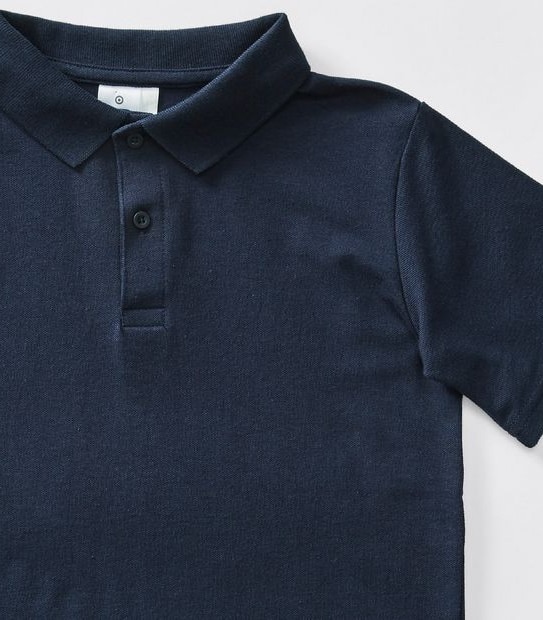 Short Sleeve School Polo Top - Navy Blue