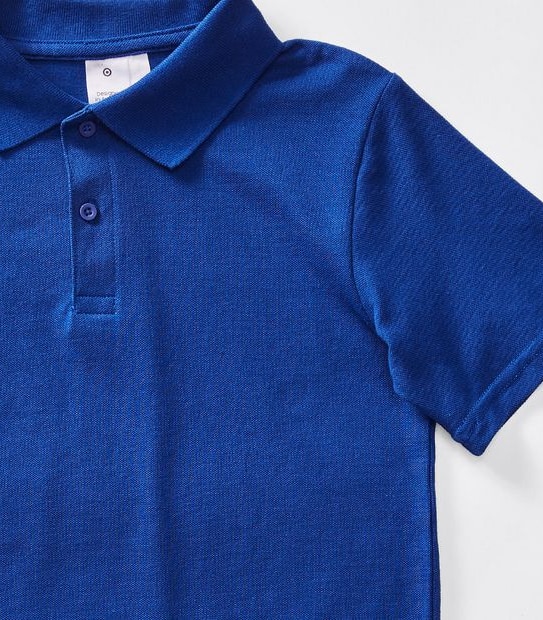 Short Sleeve School Polo Top - Royal Blue