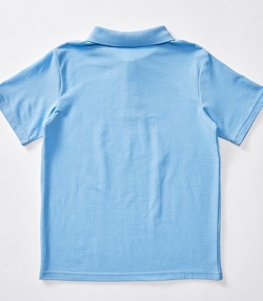 Short Sleeve School Polo Top - Sky Blue
