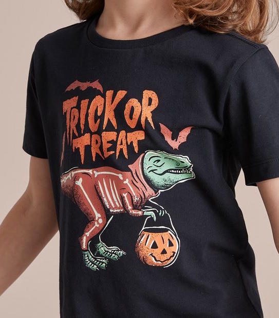 Halloween Glow-In-The-Dark Dinosaur T-shirt