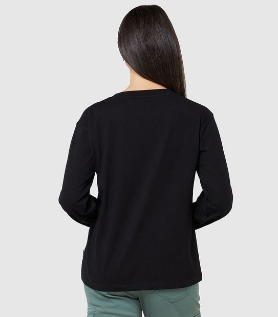 Mossimo Core Script Long Sleeve T-Shirt - Black