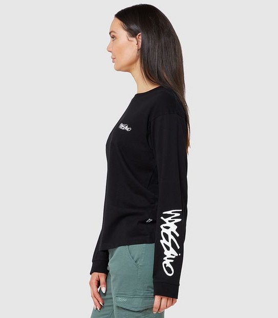 Mossimo Core Script Long Sleeve T-Shirt - Black