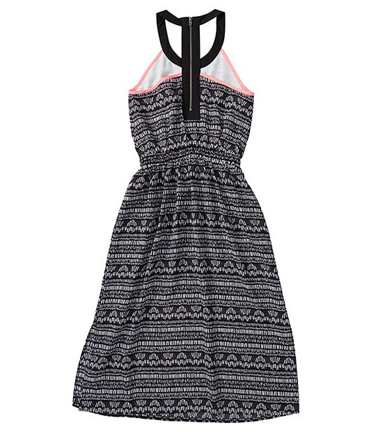 Girls' Printed Midi Dress