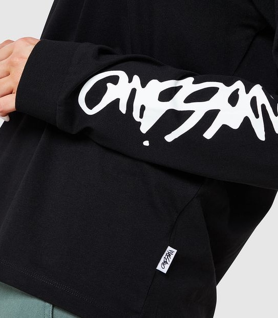 Mossimo Core Script Long Sleeve T-Shirt - Black