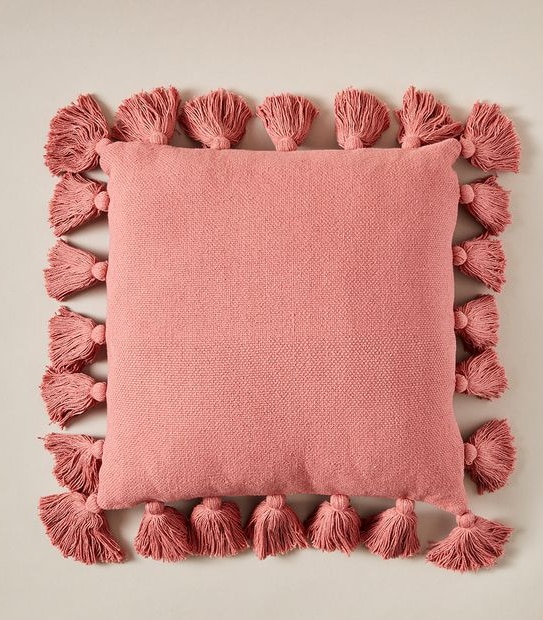Textured Tassel Cushion