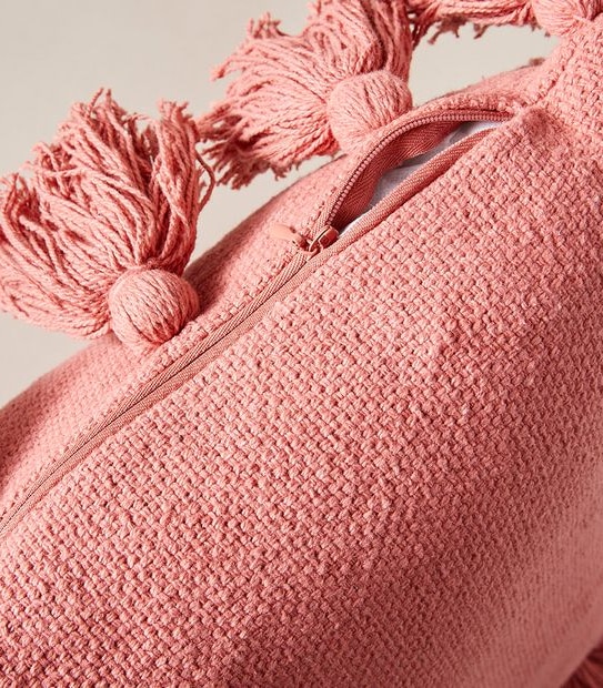 Textured Tassel Cushion