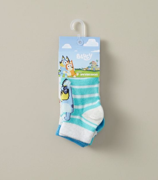 3 Pack Bluey Socks