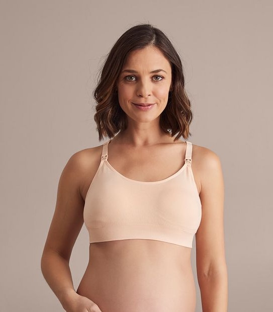 Maternity Racer Back Seamfree Crop Bra; Style: LCT98854 - Natural