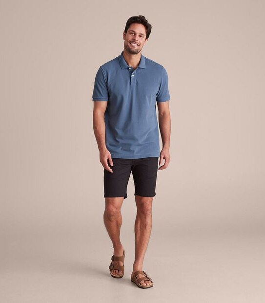 Pique Polo Top